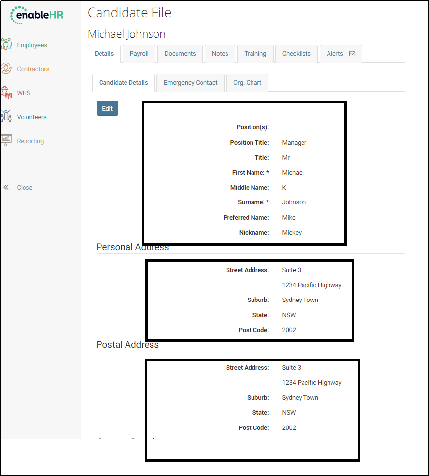 enableHR Candidate