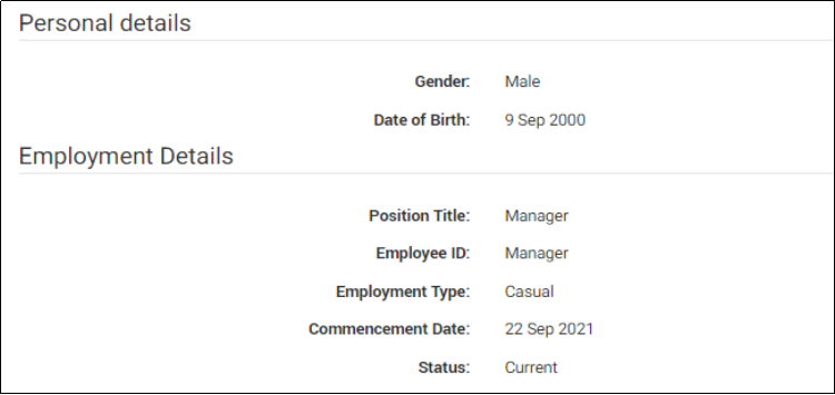 enableHR Employee Details