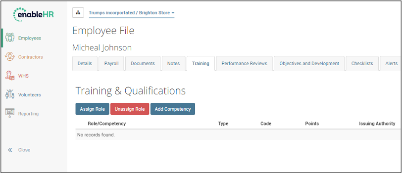 Unassign a Role from an Employee